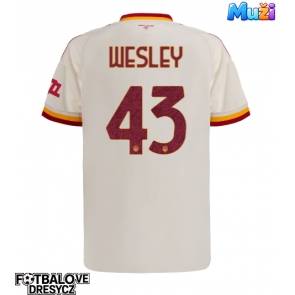 AS Roma Wesley Franca #43 Venkovní Dres 2026-27 Krátký Rukáv